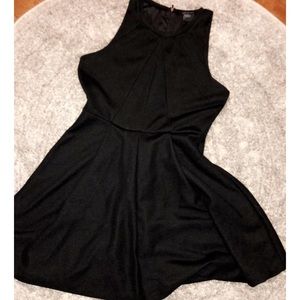 Black Armani Exchange Sleeveless Pleated Dress